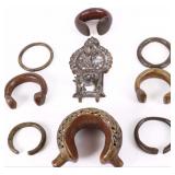 BRASS INDIAN PRABHAVALI & BRONZE AFRICAN BRACELETS