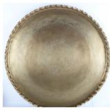 ASIAN STYLE 30' BRASS DISH W/ HANGER SCALLOPED