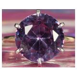 14K YELLOW GOLD 5CT ALEXANDRITE SOLITAIRE RING
