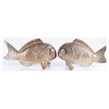 ANTIQUE STERLING SILVER KOI SALT & PEPPER SHAKERS
