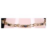 STERLING SILVER SAPPHIRE INFINITY TENNIS BRACELET
