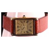 18K GOLD TIFFANY & CO AUTOMATIC LIZARD STRAP WATCH