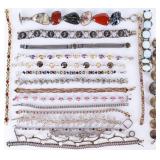 STERLING SILVER BRACELETS W TOPAZ DIAS RUBY (20)
