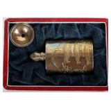 JAPANESE SILVER PERFUME/SCENT BOTTLE W/FUNNEL