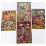 JUMBO & JUNGLE COMICS GOLDEN AGE LOT FN - VF (4)