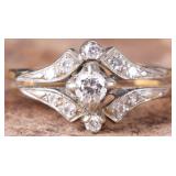 14K YELLOW/WHITE LADIES DIAMONDS RING