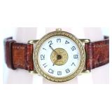 HERMES SELLIER LADIES WRIST WATCH QUARTZ LEATHER