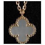 VAN CLEEF & ARP 18K GOLD MOP ALHAMBRA NECKLACE