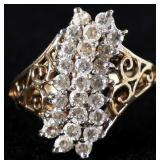 SNAZZY 10K YELLOW GOLD LADIES RING W/ QUARTZ