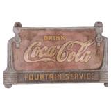 1930'S COCA-COLA CAST IRON BENCH SIGN