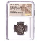 C.440-404BC AR TETRADRACHM ATTICA, ATHENS NGC VF