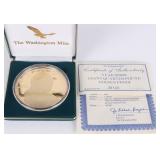 2000 SACAGAWEA 4 OZ FINE SILVER 24K LAYERED ROUND