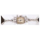 VINTAGE 14K & DIAMOND HAMILTON LADIES WRISTWATCH