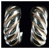 DAVID YURMAN 18K YELLOW GOLD LADIES HOOP EARRINGS