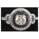 14K WHITE GOLD MOISSANITE DIAMOND LADIES RING