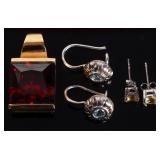 GARNET/ TOPAZ/ CITRINE LADIES JEWELRY-(3)