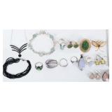LADIES ASSORTED STERLING SILVER JEWELRY SETS