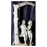 HEAVY 'THE SWING' SIGNED BAZZIAO 64' BRONZE STATUE