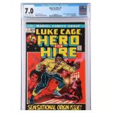 LUKE CAGE, HERO FOR HIRE #1 CGC 7.0 1ST APPEARANCE