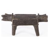 VINTAGE BRASS BRUTALIST HEAD REST