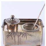 JAPANESE ASAHI 950 STERLING 5PC SALT CELLAR BASKET