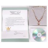 EXQUISITE 3.5CTW DIAS 5.6CTW RUBY 14K NECKLACE