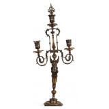 ANTIQUE BRONZE ART DECO CANDELABRA