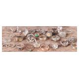 STERLING SILVER ASSORTED LADIES & MENS RINGS