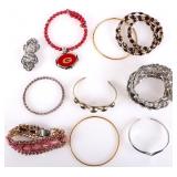 COLORFUL LADIES BRACELETS LOT OF 11