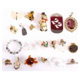 WHIMSICAL LADIES PINS AND BROOCHES LOT OF 20