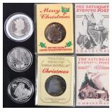 FINE SILVER ASSORTED COMMEMORATIVE ROUNDS - (5)