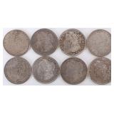 ASSORTED 90% SILVER MORGAN DOLLARS - (8)
