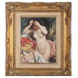 'BATHER ARRANGING HER HAIR' RENOIR LITHO W/ COA