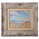 MARGARET RICE IMPRESSIONIST PAINTING BEACH