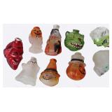 VINTAGE OLD WORLD HALLOWEEN GLASS LIGHT COVERS