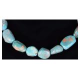 SW STYLE STERLING SILVER TURQUOISE LADIES NECKLACE