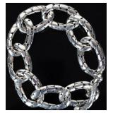 JOHN HARDY KALI PEBBLE FLAT LINK STERLING BRACELET