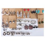 STERLING SILVER LADIES ASSORTED EARRINGS (22)