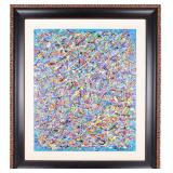 AFTER JACKSON POLLOCK ORIGINAL OIL PAINTING FRAMED