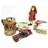 OLD-TIME TOYS TIN TOYS DOLLS DOLL HOUSE PIECES -11