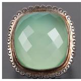 CHRYSOPRASE STERLING SILVER LADIES RING