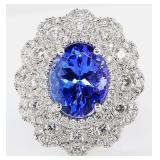 BEAUTIFUL 3.76CT TANZANITE1.74CTW DIAMOND RING