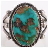 STERLING SILVER TURQUOISE SOUTHWESTERN LADIES RING