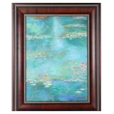 AFTER CLAUDE MONET 'NYMPHEAS' OIL ON CANVAS FRAMED