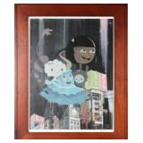 WHIMSICAL DABS MYLA UNTITLED FRAMED PRINT 36/50