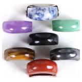 STERLING SILVER 7 INTERCHANGEABLE GEM RING SET