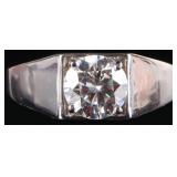 2CT PRINCESS CUT MOISSANITE STERLING LADIES RING