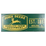 VINTAGE JOHN DEERE 41.25' EMBLEM & EST. METAL SIGN