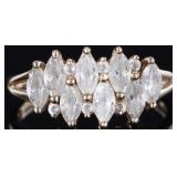 14K YELLOW GOLD LADIES RING W/ CUBIC ZIRCONIUM