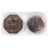 FINE SILVER SHIPWRECK COIN D. CARR RESTRIKES - (2)